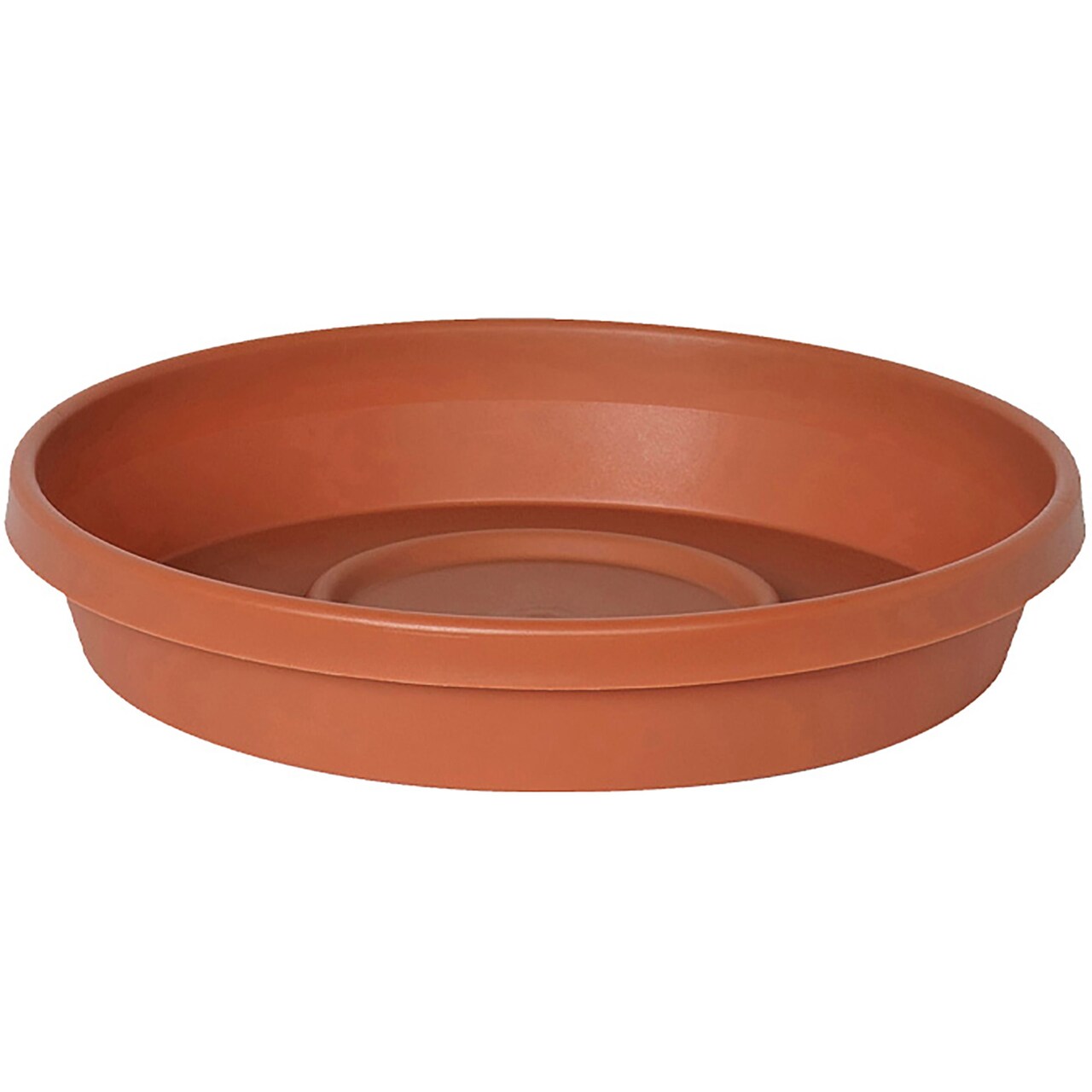 Bloem Terra 14.75" Resin Saucer, Terra Cotta – Durable Round Flowerpot Tray, Matte, In-Outdoor Gardening Accessory For 16" Planter (Sold Separately)